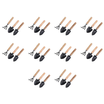 Mini Garden Tools Set for Kids with Wooden Handles - Smarsty