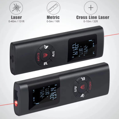 Portable Laser Rangefinder 40M/60M Rechargeable Measurement Tool - Smarsty
