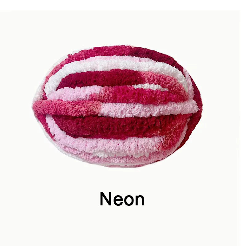 Chunky Multicolor Chenille Yarn for Warm Crochet Projects - Smarsty