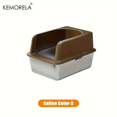 Large Stainless Steel Litter Box With Lid Odor Control - Smarsty