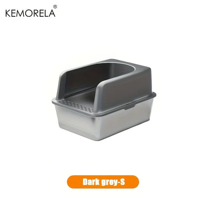 Large Stainless Steel Litter Box With Lid Odor Control - Smarsty