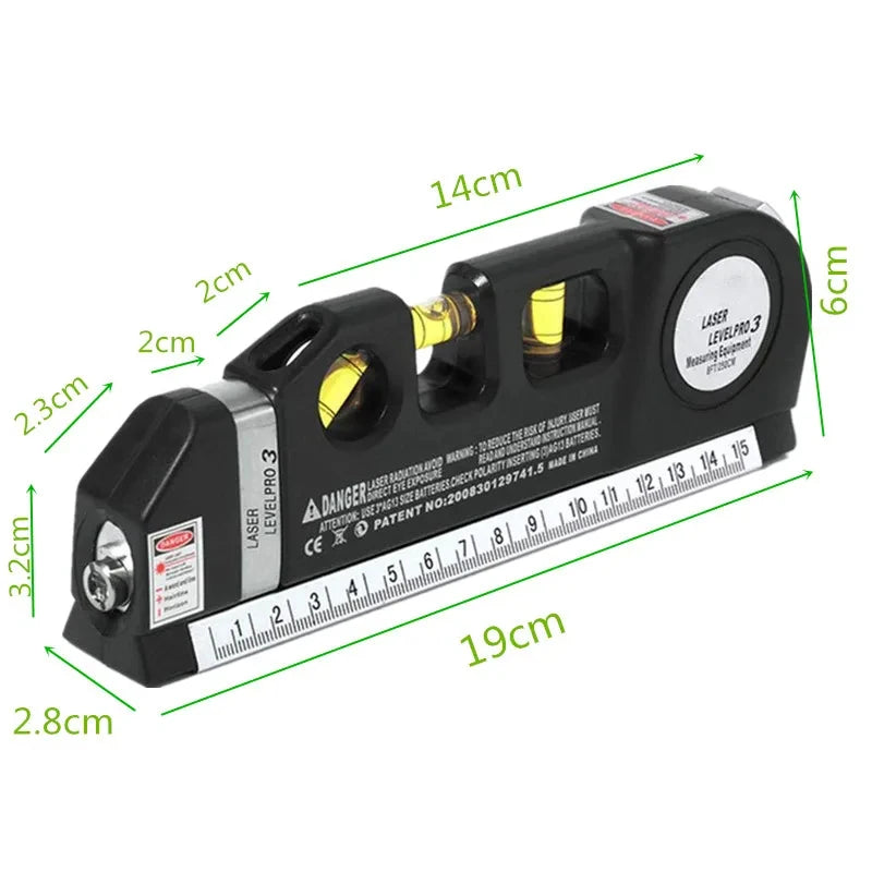 Laser Level 8FT Accurate Horizontal Vertical Measure - Smarsty