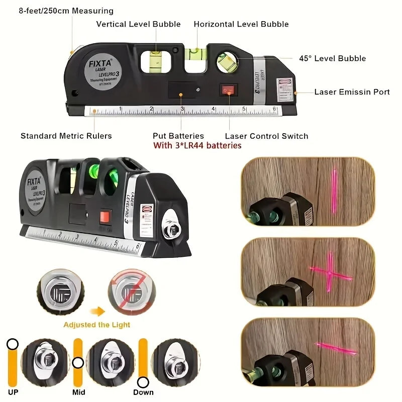 Multipurpose Laser Level Tool with Cross Line Function - Smarsty