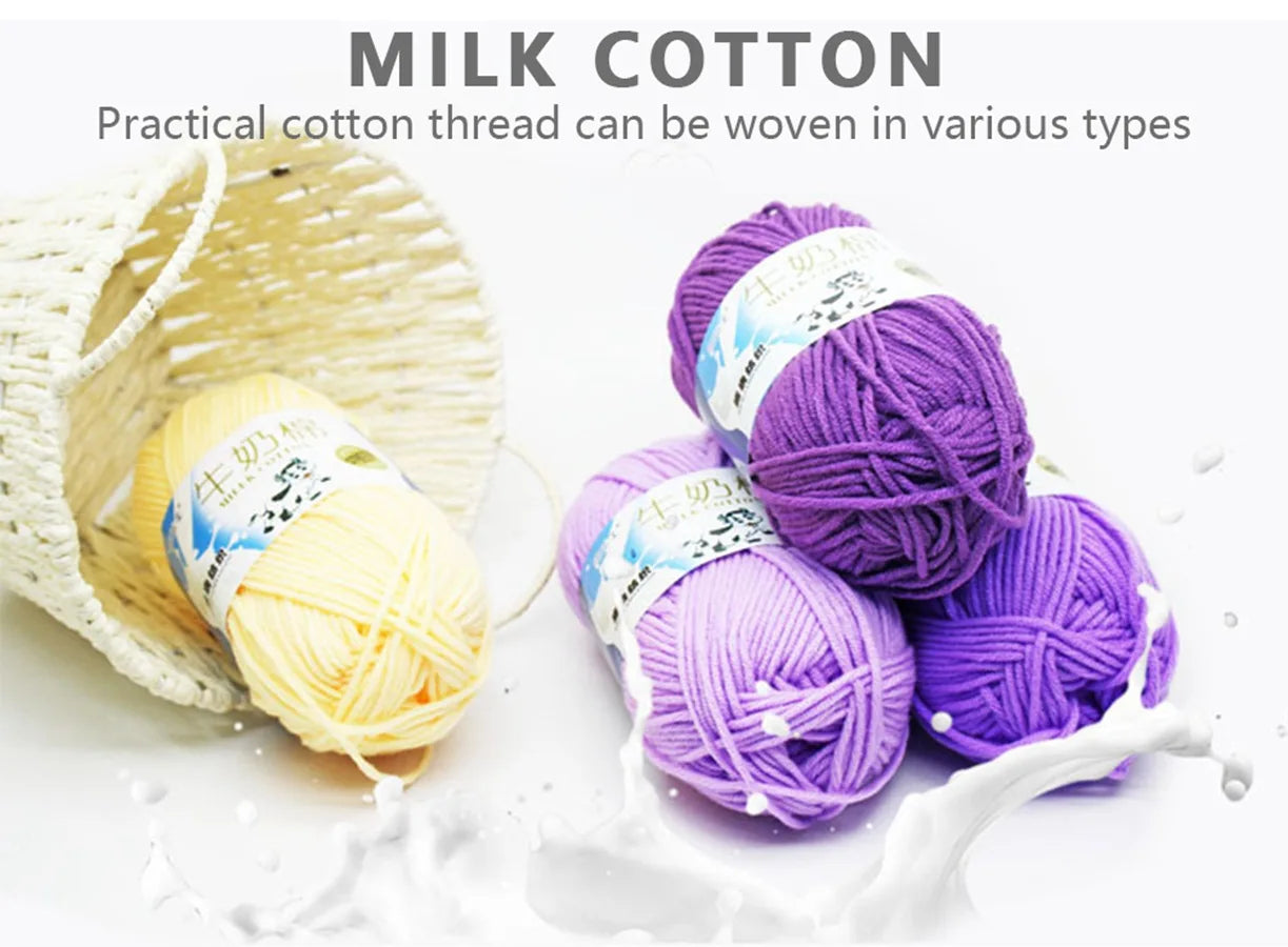 Milk Cotton Yarn Set for Soft Warm Baby Sweaters - Smarsty