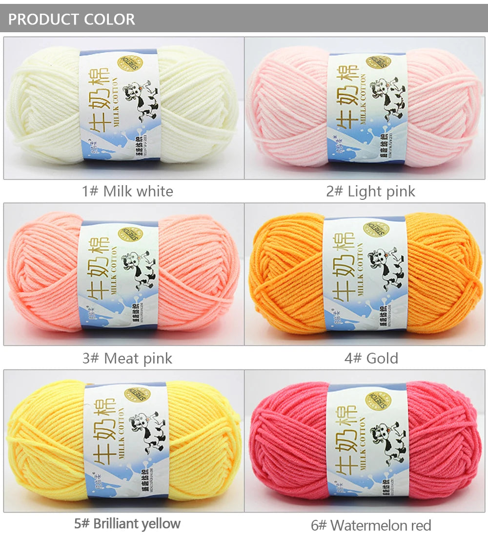 Milk Cotton Yarn Set for Soft Warm Baby Sweaters - Smarsty