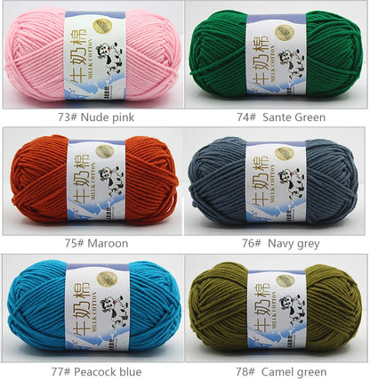 Milk Cotton Yarn Set for Soft Warm Baby Sweaters - Smarsty