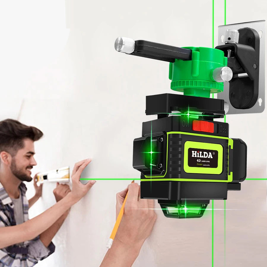HILDA Green Laser Level with 16 Lines for Precision Measurement - Smarsty
