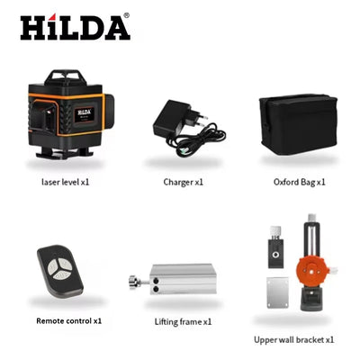 HILDA Green Laser Level with 16 Lines for Precision Measurement - Smarsty