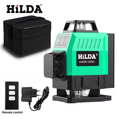 HILDA Green Laser Level with 16 Lines for Precision Measurement - Smarsty