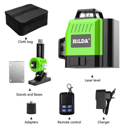 HILDA Mini Laser Level 12 Lines Self-Leveling Precision - Smarsty