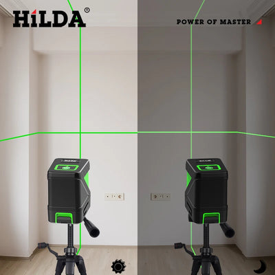 HILDA Self Levelling Green Laser Level with Cross Line Precision - Smarsty