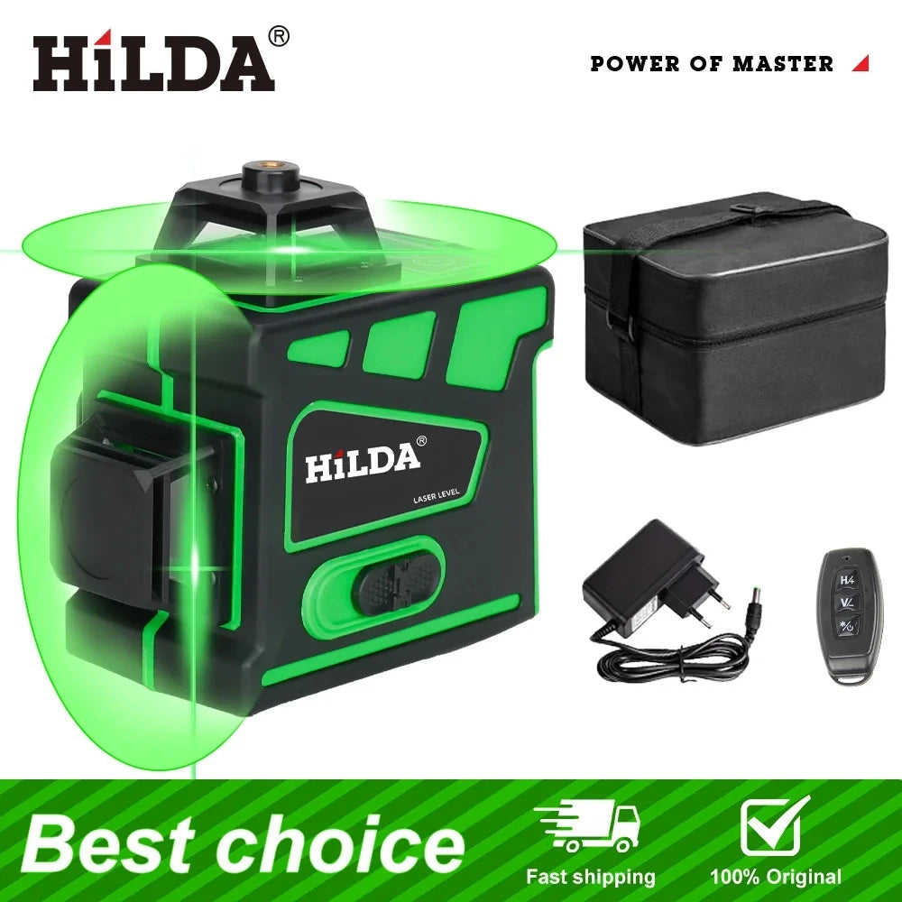 HILDA 16 Lines Green Beam Laser Level with High Precision - Smarsty