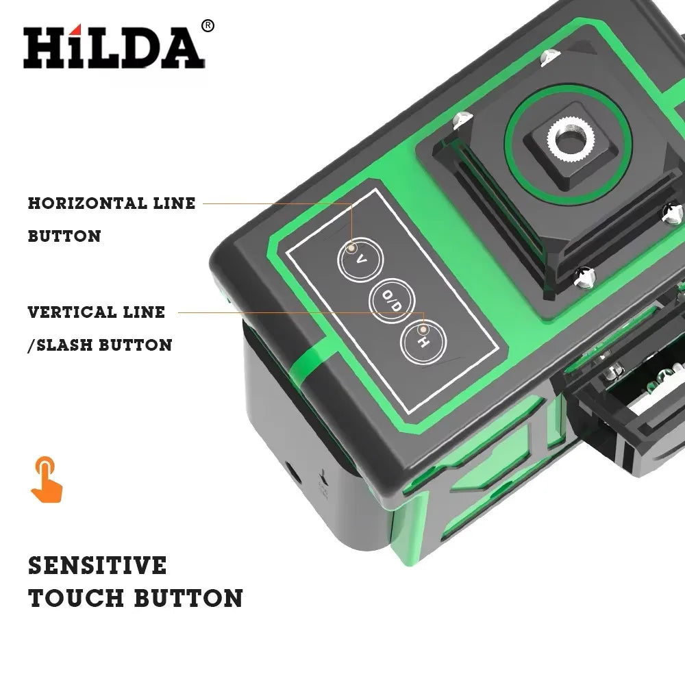HILDA 16 Lines Green Beam Laser Level with High Precision - Smarsty