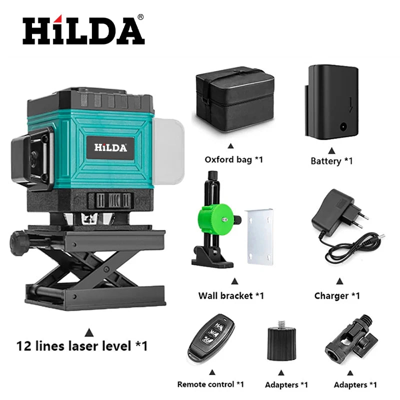 HILDA Green Line Laser Level with Self-Leveling Precision - Smarsty