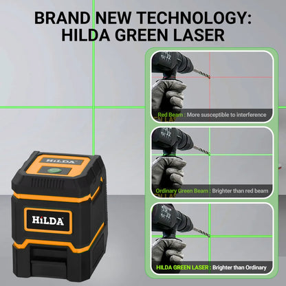 HILDA Green Laser Level for Precision Alignment - Smarsty