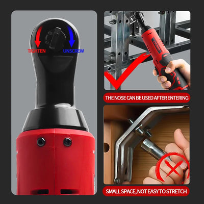 LYUWO 12V Cordless Right Angle Wrench With 4 Sockets - Smarsty