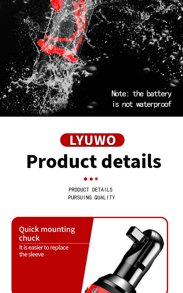 Lyuwo 3/8 Inch Rechargeable Electric Ratchet Set - Smarsty