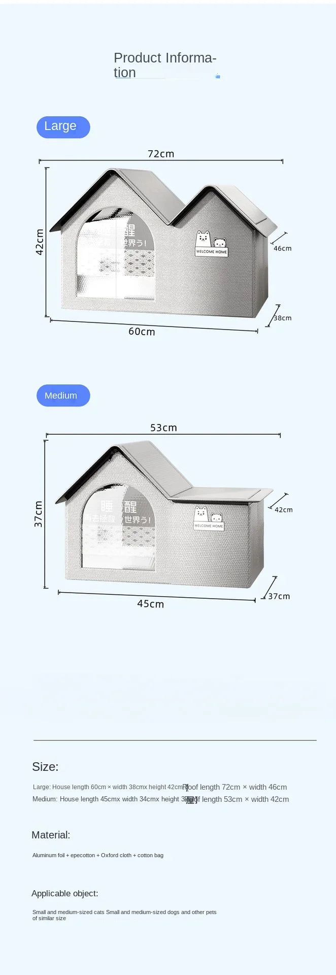 Heat Reflective Insulation Cool Cat House - Smarsty