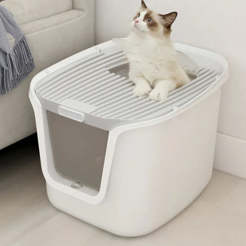Super Large Cat Litter Box With Lift Cover - Smarsty