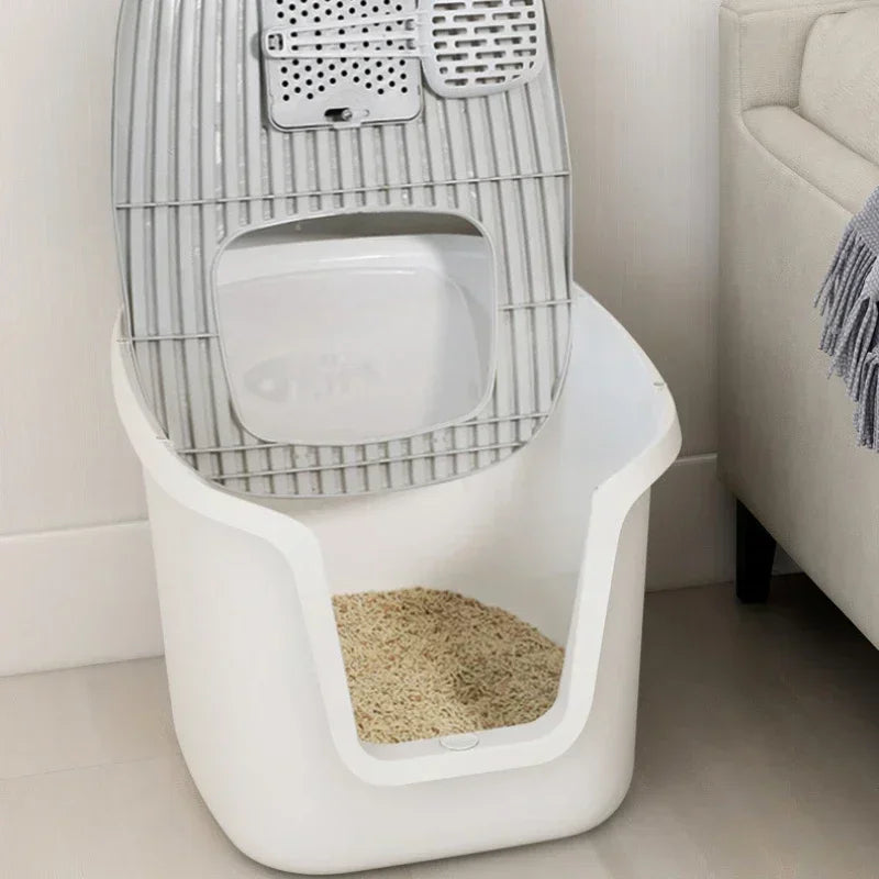Super Large Cat Litter Box With Lift Cover - Smarsty