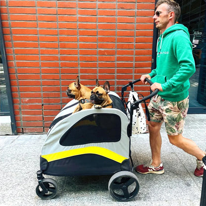 Premium Dog Stroller Foldable Travel Cart for All Breeds - Smarsty