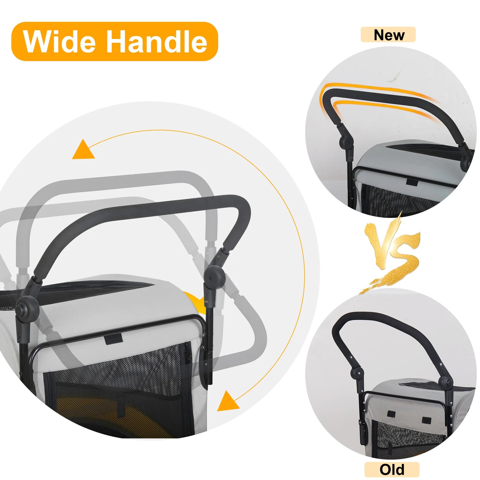 Premium Dog Stroller Foldable Travel Cart for All Breeds - Smarsty