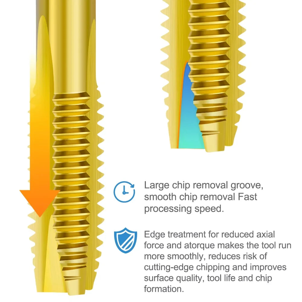 HSS Titanium Coated Screw Tap Drill Bits Set - Smarsty