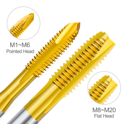 HSS Titanium Coated Tap Drill Bit Set for Precision Threading - Smarsty