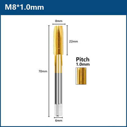 HSS Titanium Coated Tap Drill Bit Set for Precision Threading - Smarsty