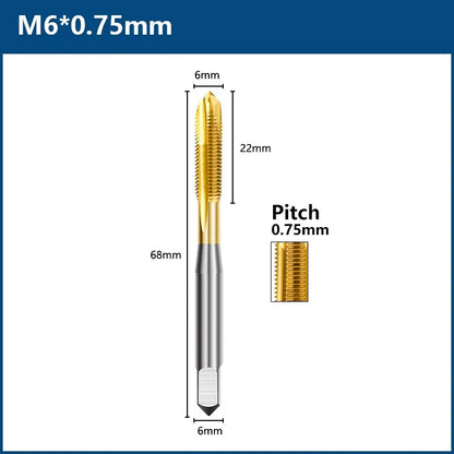 HSS Titanium Coated Tap Drill Bit Set for Precision Threading - Smarsty