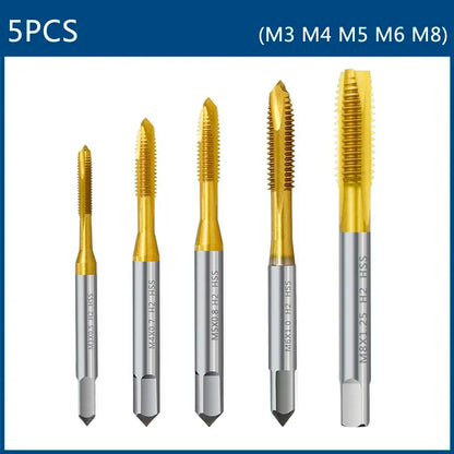 HSS Titanium Coated Tap Drill Bit Set for Precision Threading - Smarsty