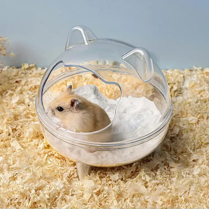 Transparent Hamster Toilet Bath House with Anti-Spill Design - Smarsty