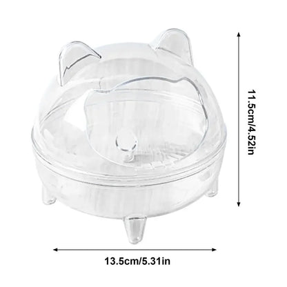 Transparent Hamster Toilet Bath House with Anti-Spill Design - Smarsty