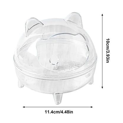 Transparent Hamster Toilet Bath House with Anti-Spill Design - Smarsty