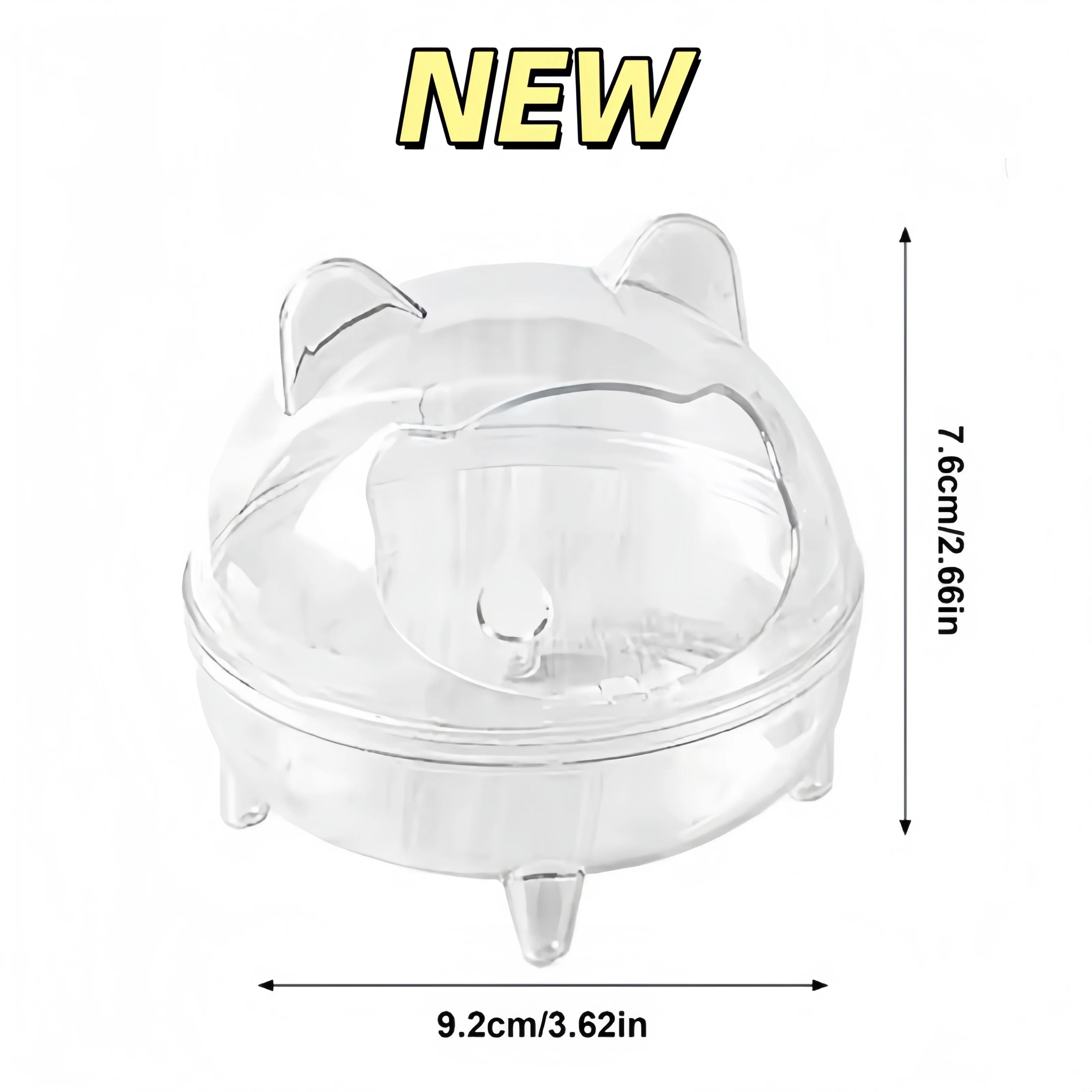 Transparent Hamster Toilet Bath House with Anti-Spill Design - Smarsty