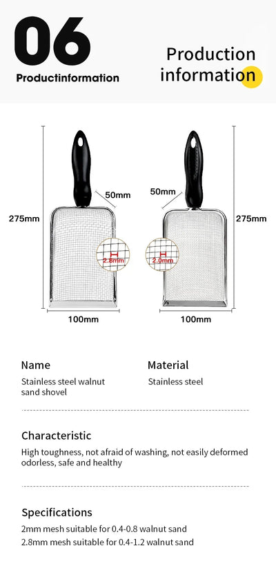 Stainless Steel Cat Litter Scoop with Fine Mesh Sifter - Smarsty