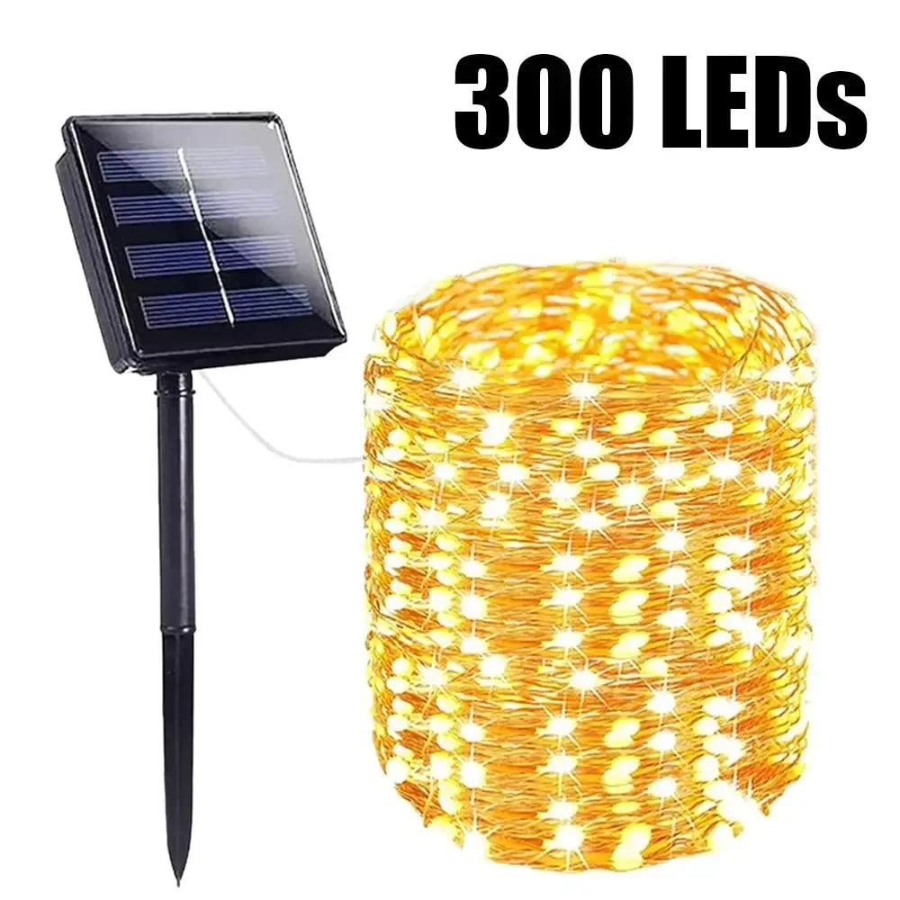 Waterproof Solar String Lights with 8 Modes for Outdoor Decor - Smarsty