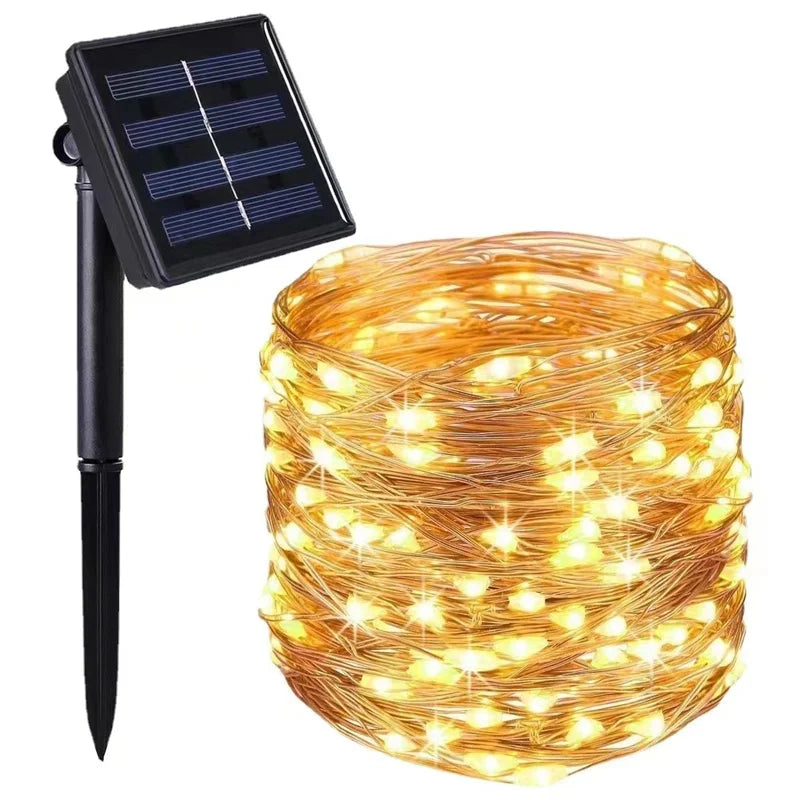 Waterproof Solar String Lights with 8 Modes for Outdoor Decor - Smarsty