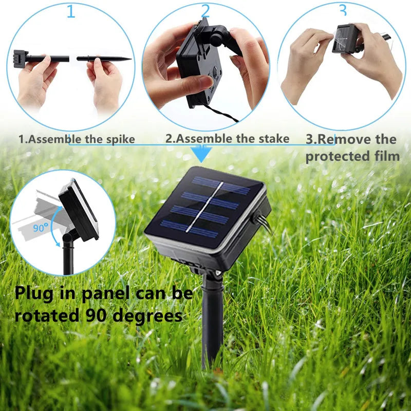 Waterproof Solar String Lights with 8 Modes for Outdoor Decor - Smarsty