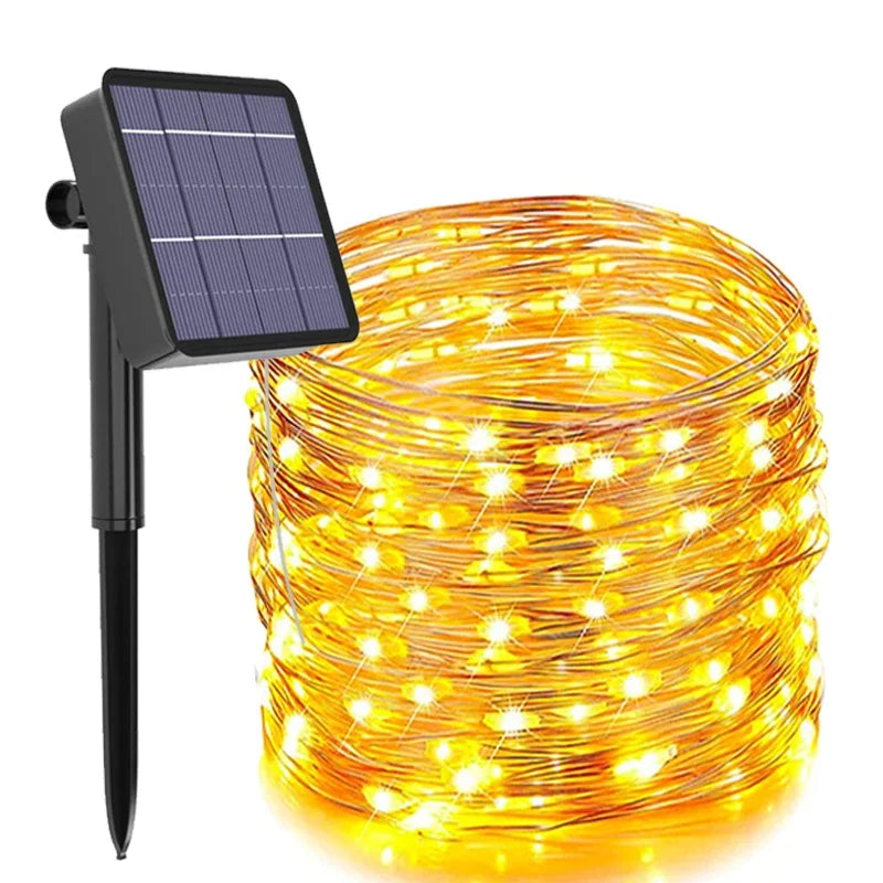 Waterproof Solar String Lights with 8 Modes for Outdoor Decor - Smarsty