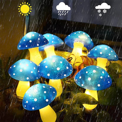 Solar Powered Mushroom Fairy Lights for Garden Decor - Smarsty