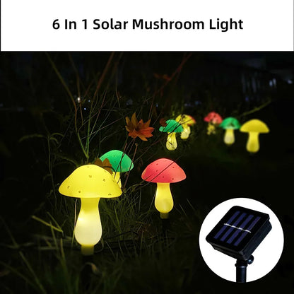 Solar Powered Mushroom Fairy Lights for Garden Decor - Smarsty