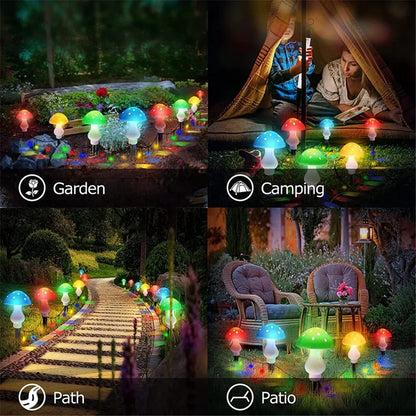 Solar Powered Mushroom Fairy Lights for Garden Decor - Smarsty