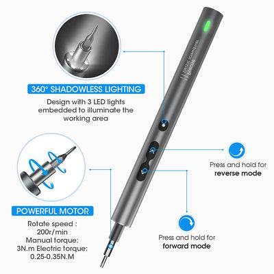 Portable Precision Electric Screwdriver Set for Easy Repairs - Smarsty