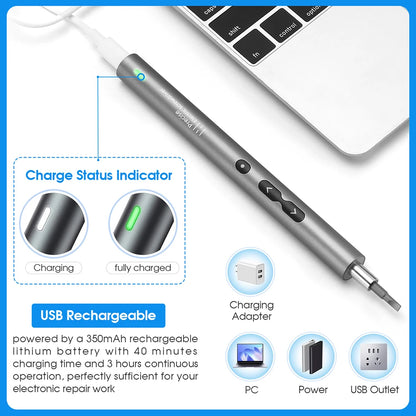 Portable Precision Electric Screwdriver Set for Easy Repairs - Smarsty