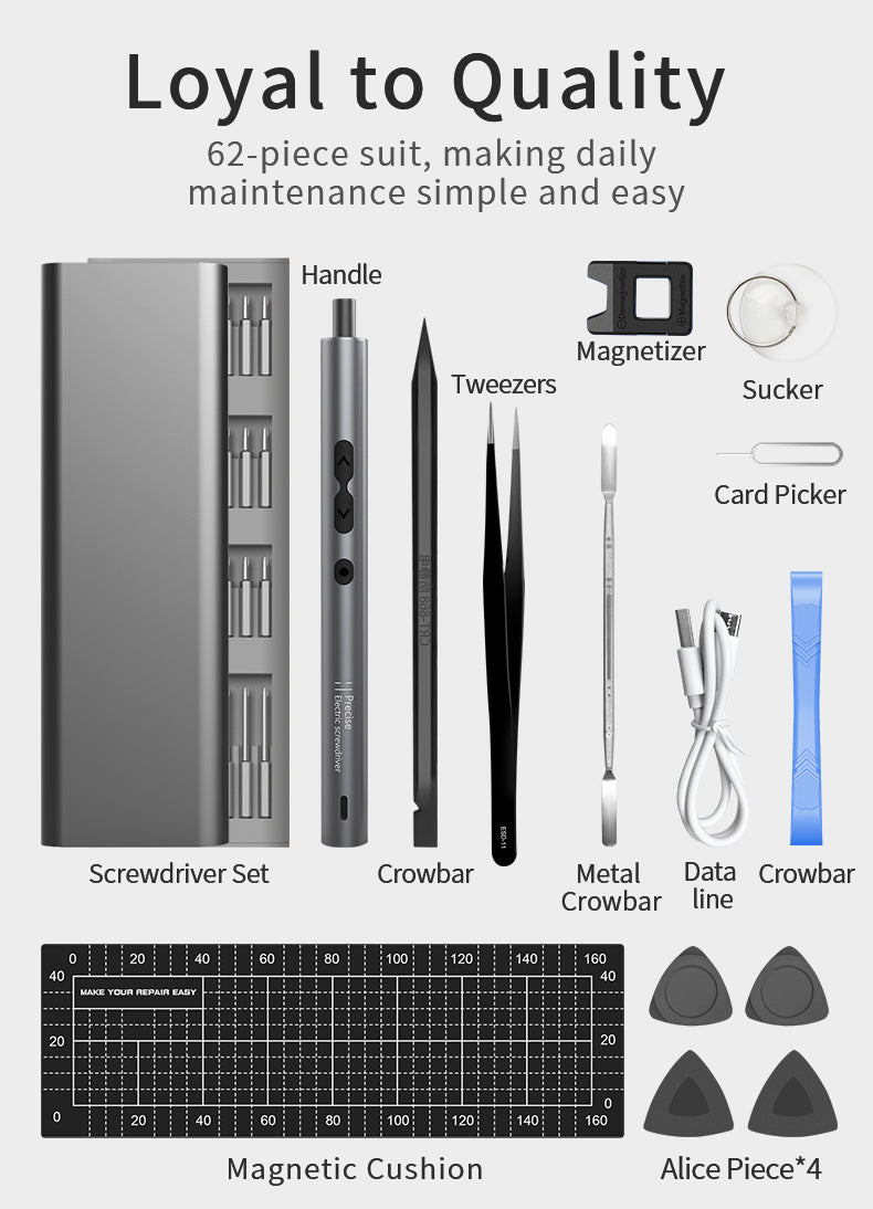 Portable Precision Electric Screwdriver Set for Easy Repairs - Smarsty