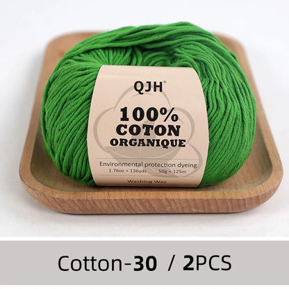 100% Organic Cotton Yarn for Knitting and Crocheting - Smarsty