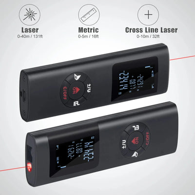 Mini Smart Laser Distance Meter USB Rechargeable Rangefinder - Smarsty