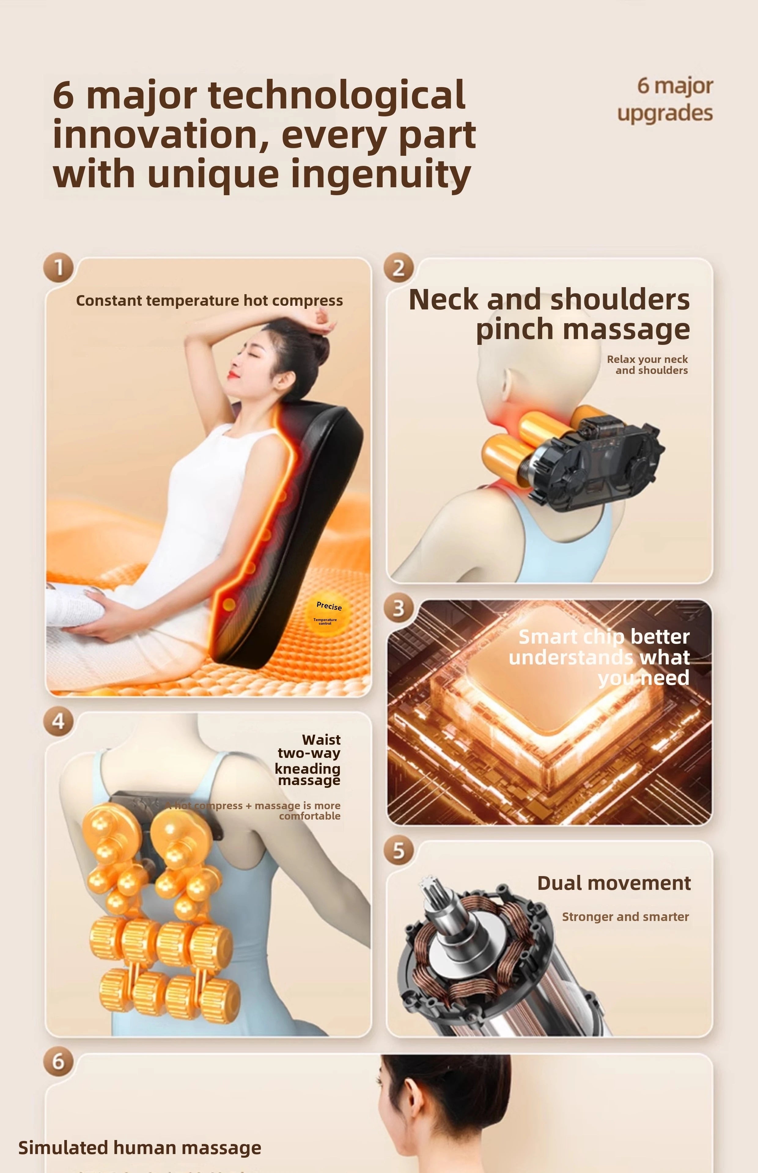 JAIYORL Electric Shiatsu Neck Massage Pillow with Heat - Smarsty