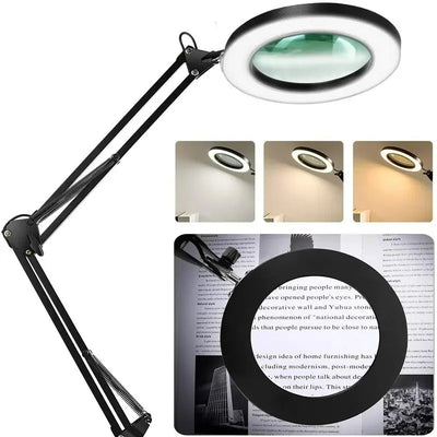 Illuminated Magnifier with 72 LED Lights and 8X/10X Magnification - Smarsty